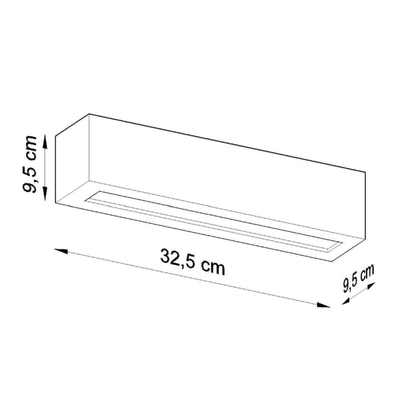 Vägglampa keramisk VEGA White
