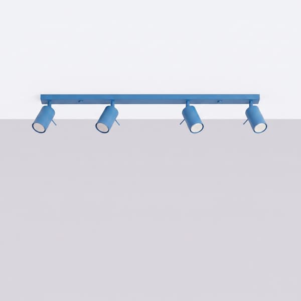 Taklampa RING 4L azurblå Light blue