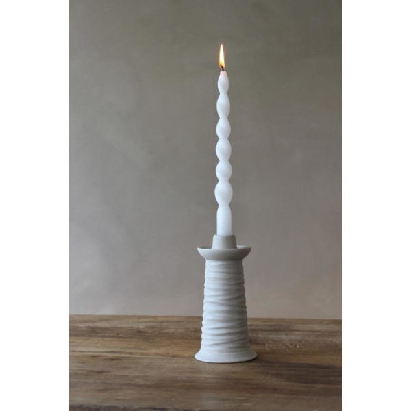 Majas Cottage Wave kynttilänjalka beige 18 cm Beige