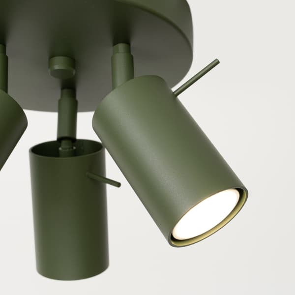 Taklampa RING 3P olivgrön Green