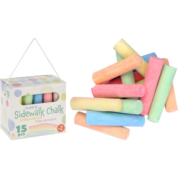 Jumbokridt Fortovskridt 15-pak Multicolor