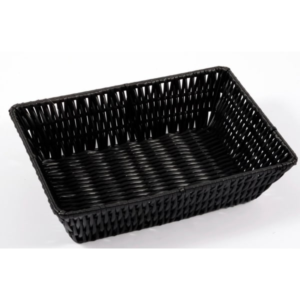Brödkorg Korg svart flätad 19x26 cm Black
