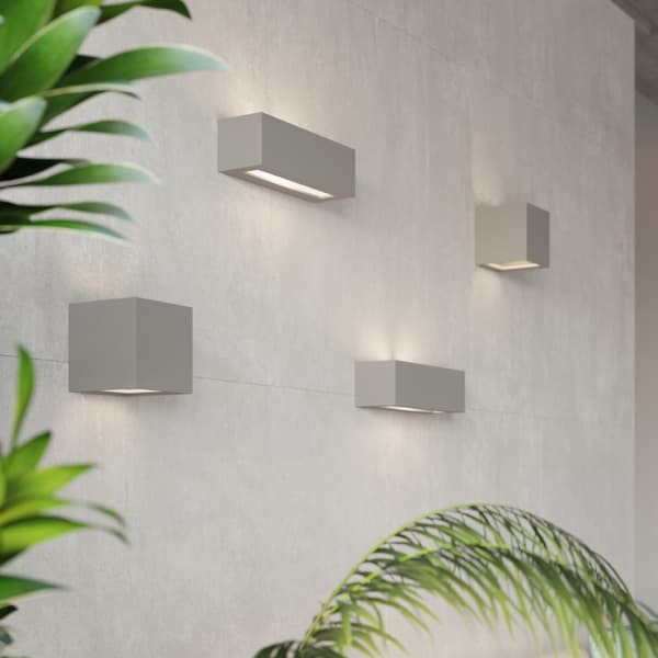 Vägglampa keramik LEO grå Grey