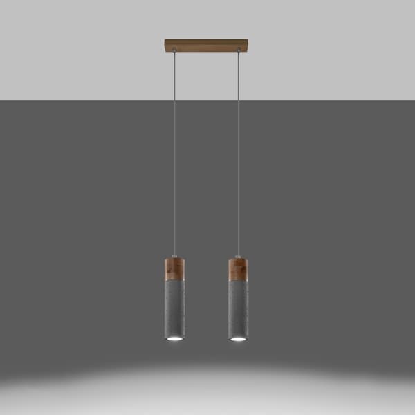 Pendel lampa ZANE 2 grå Grey