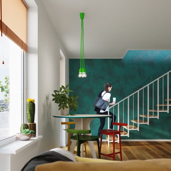 Pendel lampa DIEGO 3 grön Green