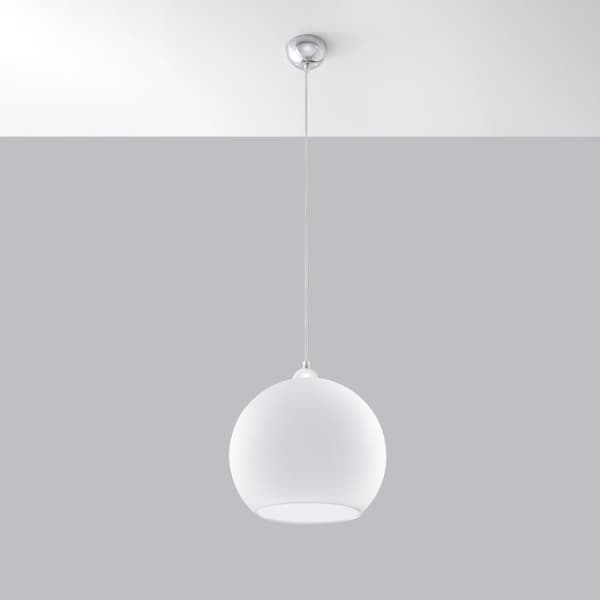 Pendel lampa BALL vit White