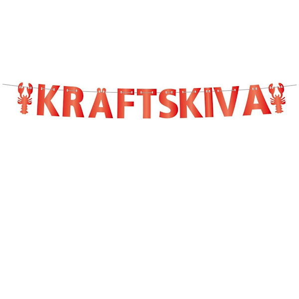Banner Vimpel Kräftskiva 2 meter Red