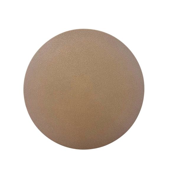 Underlägg Runt Läderlook Brun/Svart 4-pack Svart