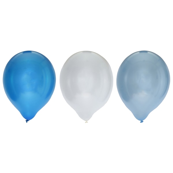 Ballong Metallic Blå 8-pack Latex Blå