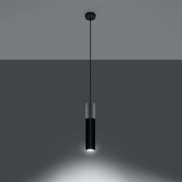Pendel lampa BORGIO 1 svart Black