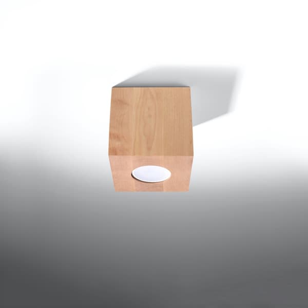 Taklampa QUAD naturträ Brown