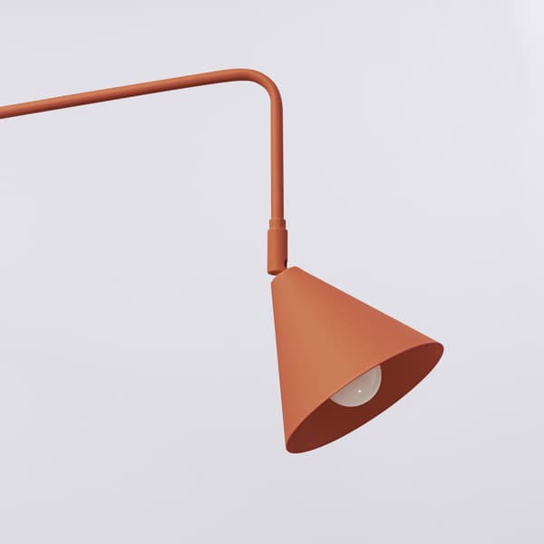 Vägglampa NOX röd ockra Red