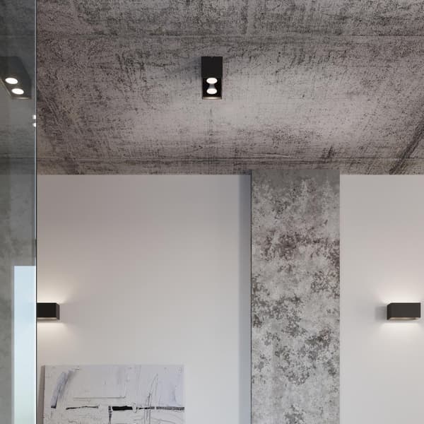 Vägglampa QUAD MAXI grå Grey