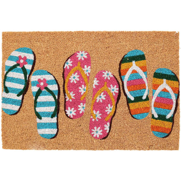 Dörrmatta Flipflops 59x39 cm Nature Flipflop