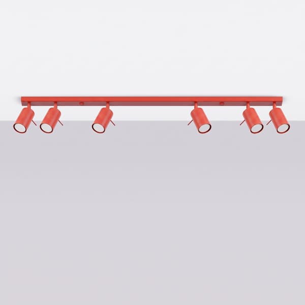 Taklampa RING 6L röd Red