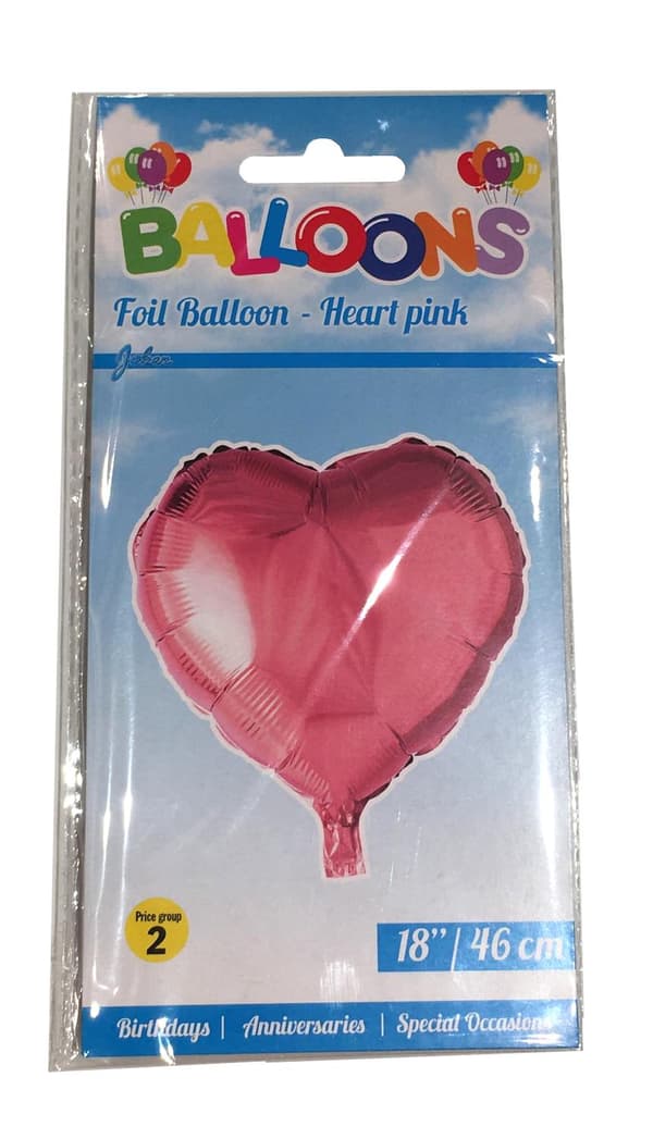 Ballong Hjärta Rosa 46 cm Rosa