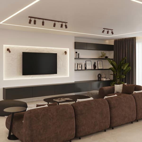 Taklampa RING 4L brun Brown