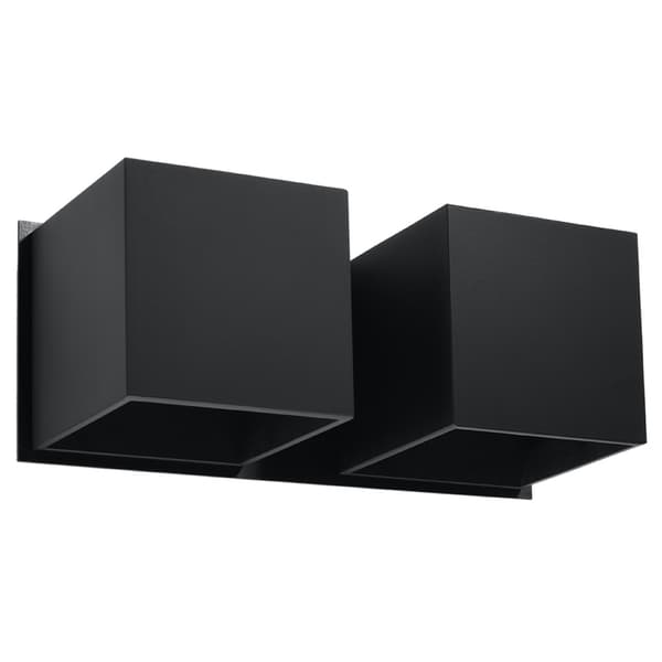 Vägglampa QUAD 2 svart Black