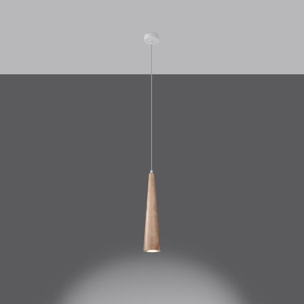 Pendel lampa SULA 1 naturträ Brown