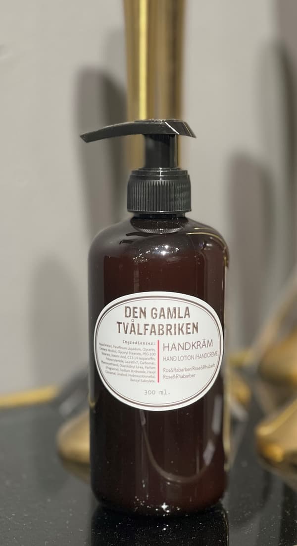 Lotion hånd med pumpe Rose / Rabarber 300 ml Brown