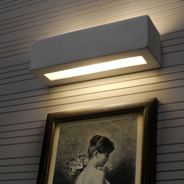 Vägglampa keramisk VEGA White