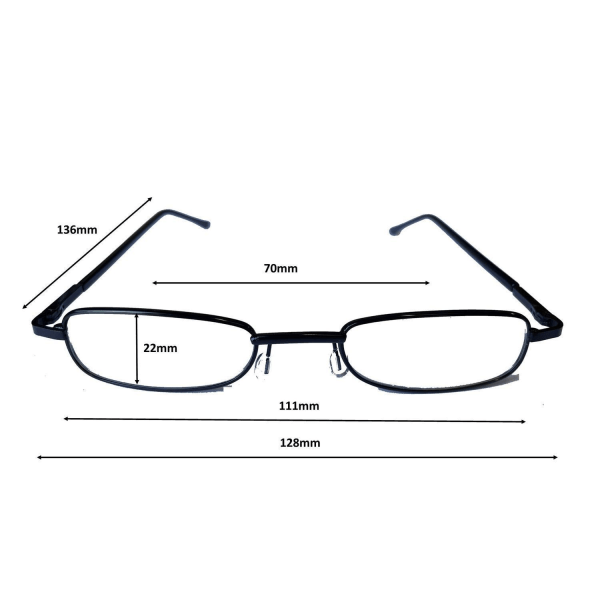 Duga Läsglasögon 3.0 med fodral svart Svart
