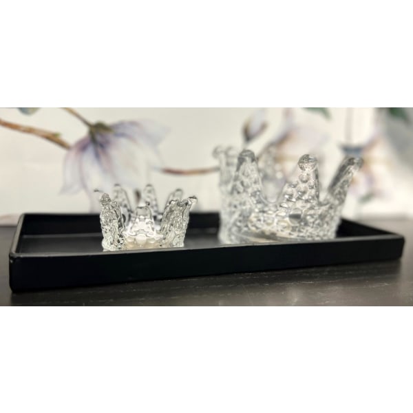 Kynttilänjalka Crown Glass 12 cm Transparent 553a | Transparent | 500 |  Fyndiq
