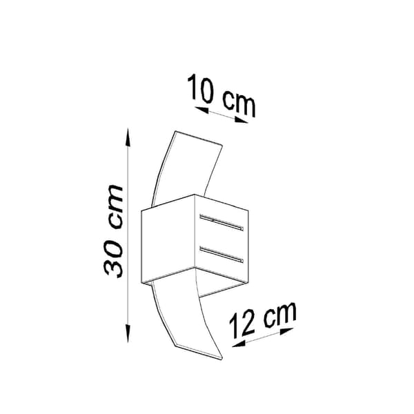 Vägglampa LORETO grå Grey