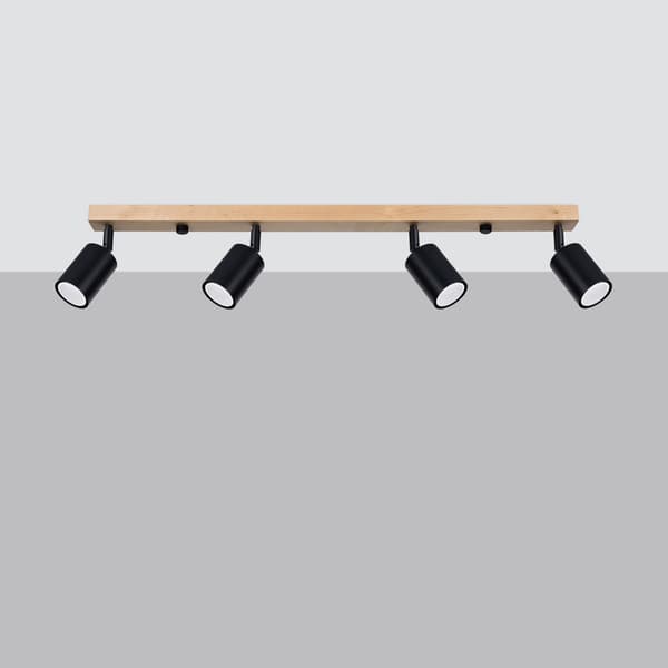 Taklampa VERDO 4 svart Black