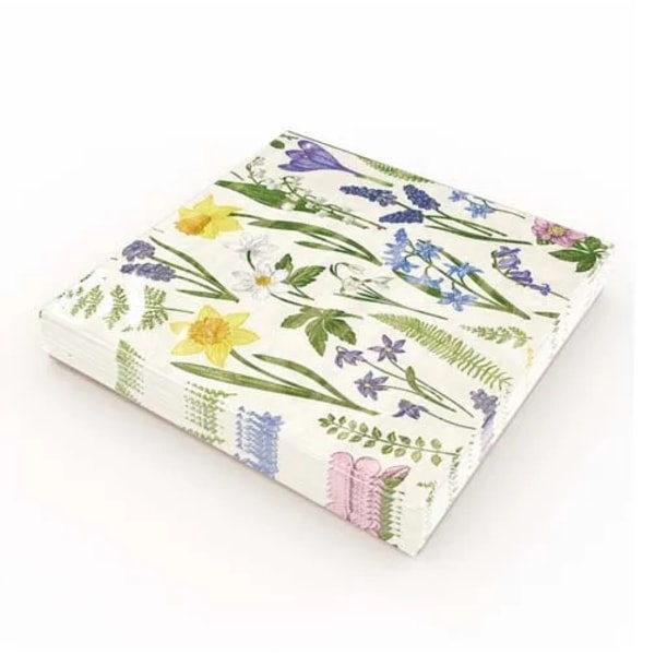 Kaffeservetter Landskapsblomma 25x25cm 20-pack Multicolor