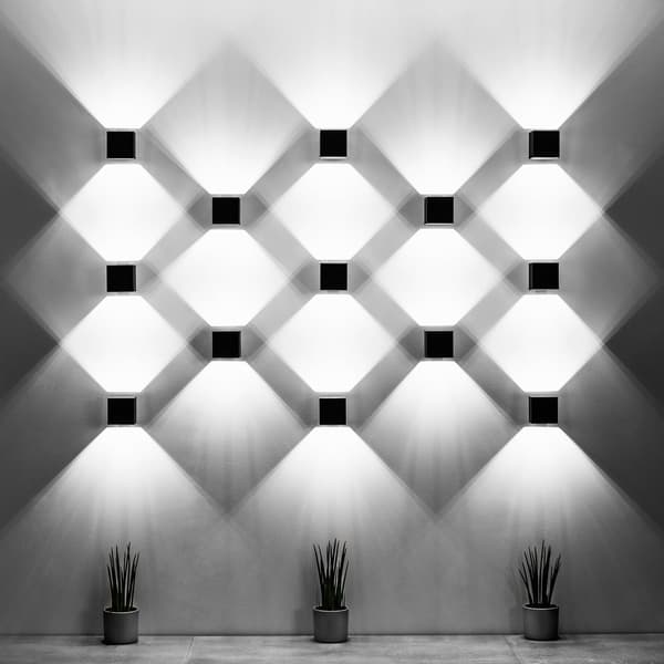 Vägglampa QUAD 1 vit White