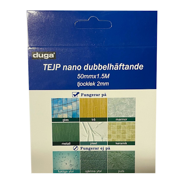 Nanotejp Dubbelhäftande 1,5 m x 50mm Transparent