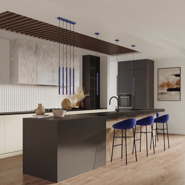 Pendellampa PASTELO 3P ultramarinblå ultramarine
