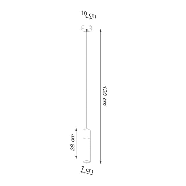 Pendel lampa ZANE 1 grå Grey