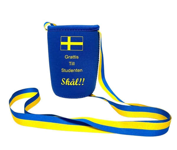 Burkhållare Student med band Blå one size