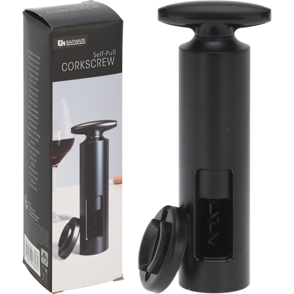 Korketrækker Flaskeåbner Vinåbner 16,5 cm Black