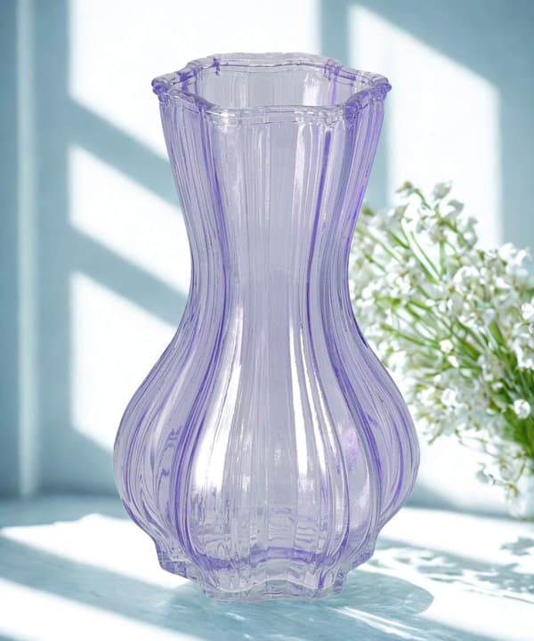 Vas Lila Glas 20 cm Lila