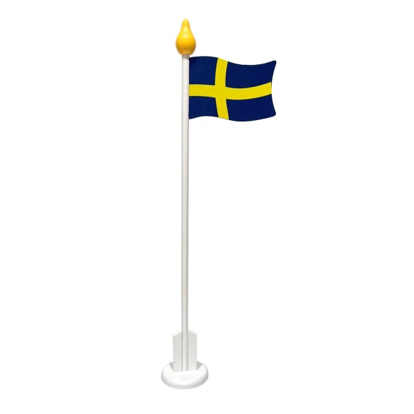 Pöytälippu 30 cm puinen Ruotsin lippu Multicolor