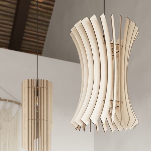 Pendel lampa ALEXIA trä Brown
