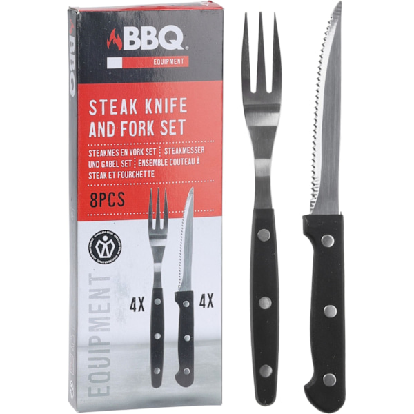 Kött & Grillbestick Svart 8 delar Black