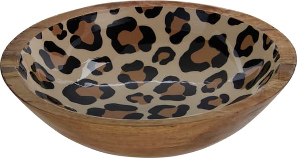 Skål Leopard Trä Mango 30 cm Natur