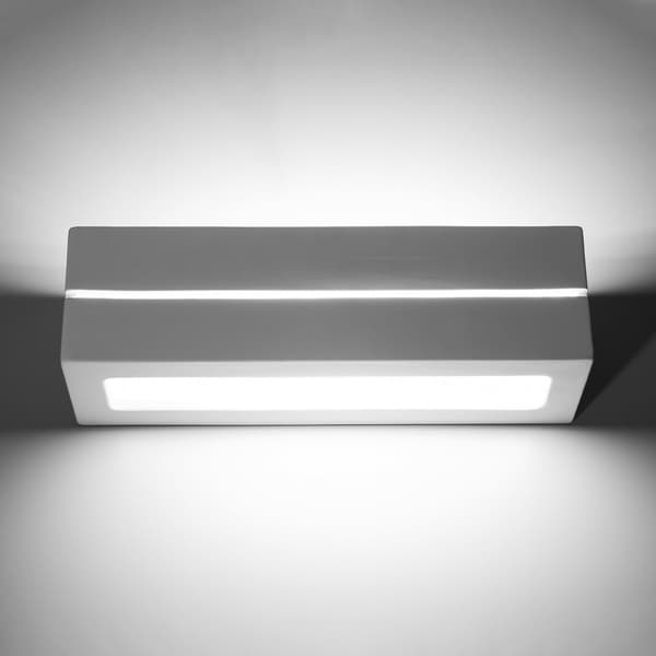 Vägglampa keramik VEGA LINE White