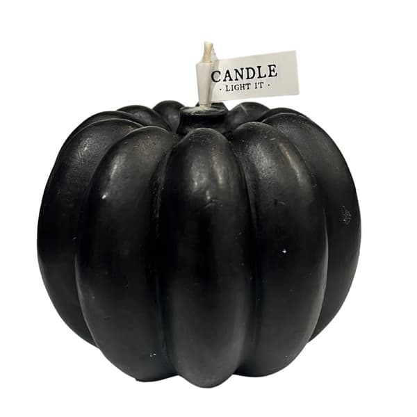 Ljus Pumpa Halloween Svart 9 cm Black