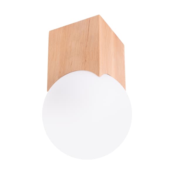 Taklampa SOLIS naturträ Brun