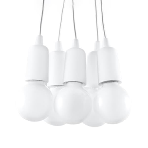 Pendel lampa DIEGO 5 vit Vit