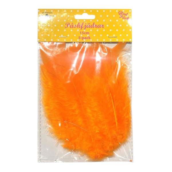Påskfjädrar Orange 5-pack Orange