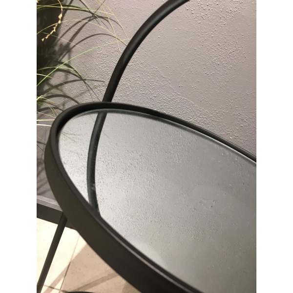 Bordglas / metal Sort H71 cm Black