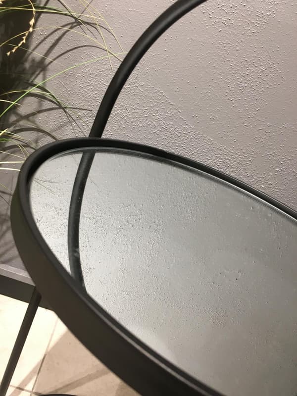 Bordglas/metal Sort H71 cm Black