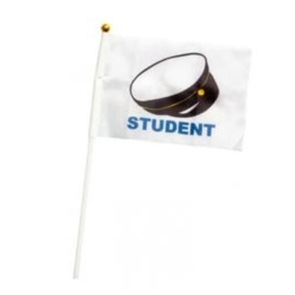 Flag Studenterflag 30 cm 6-pak White