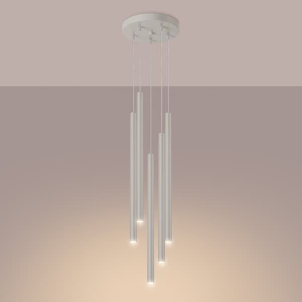 Taklampa PASTELO 5P beige Beige